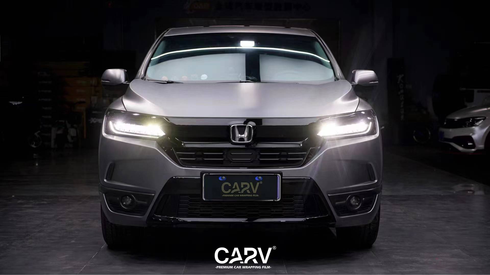 本田皓影卡孚改色膜拉丝金属铁灰,精简素雅_搜狐汽车_搜狐网