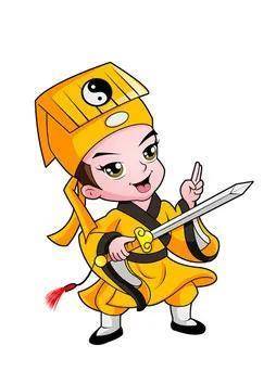 老道士说:别打扰人家休息,插完树枝我们得赶路了.