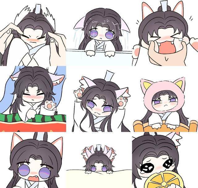 当楚晚宁变成萌猫表情包,这还是晚夜玉衡吗?_猫咪_白猫_墨燃