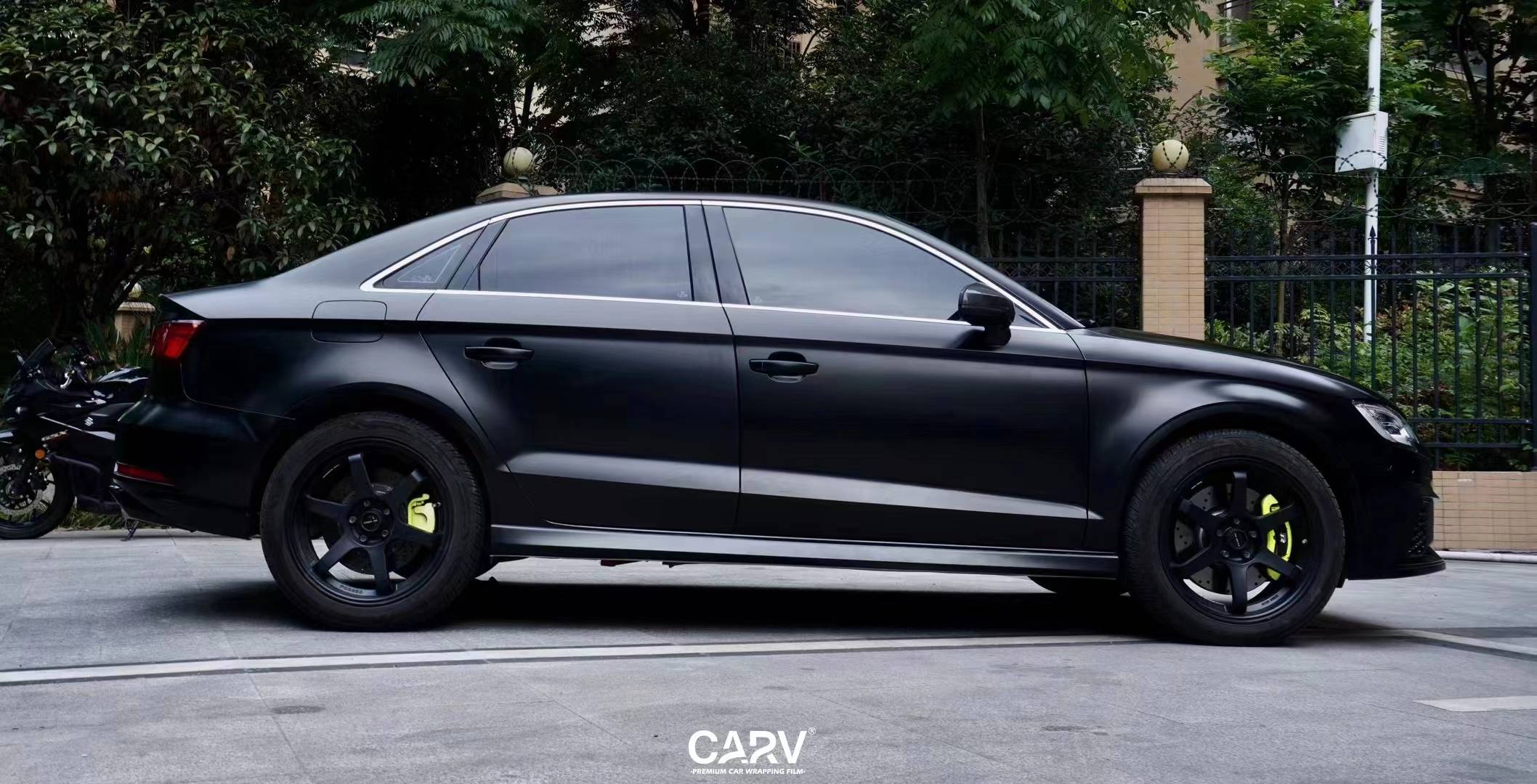 奥迪a3卡孚改色膜电光金属黑,黑帅黑帅的_搜狐汽车_搜狐网