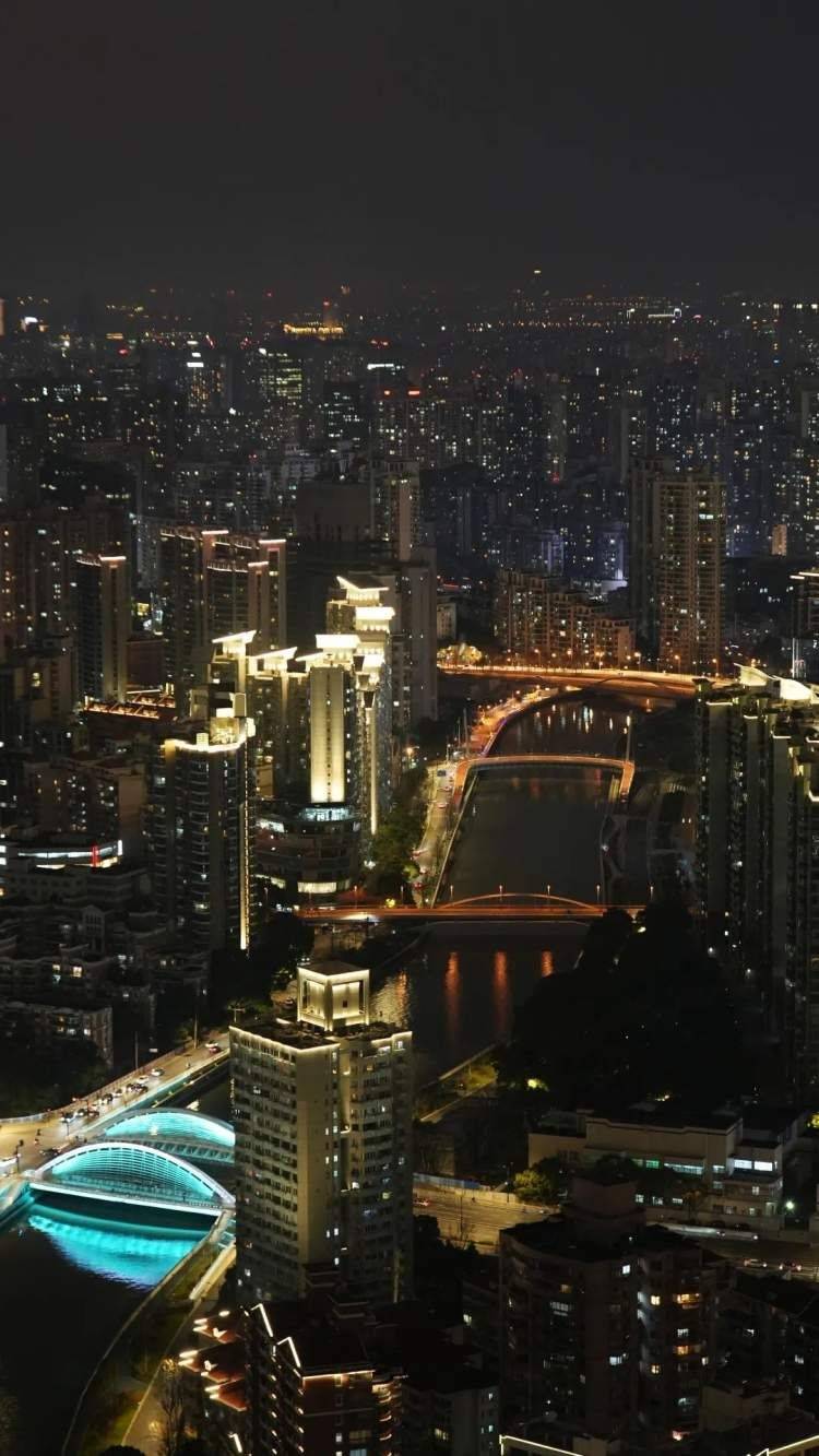 一大波图片带你看静安绝美夜景→_灯光_高架_建筑