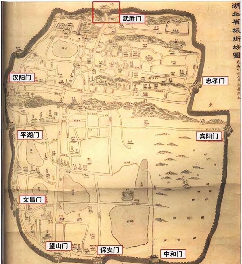 "以武而昌"的武昌,清代老城门今安在?_武胜门_忠孝_宾阳