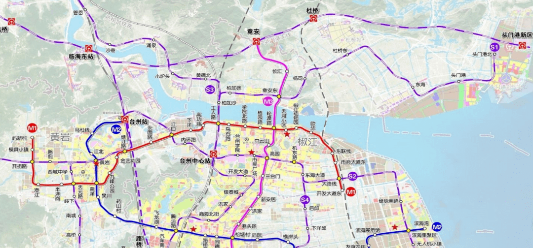 有房丨不止s1,s2 到2035年台州规划建成8条轨道交通
