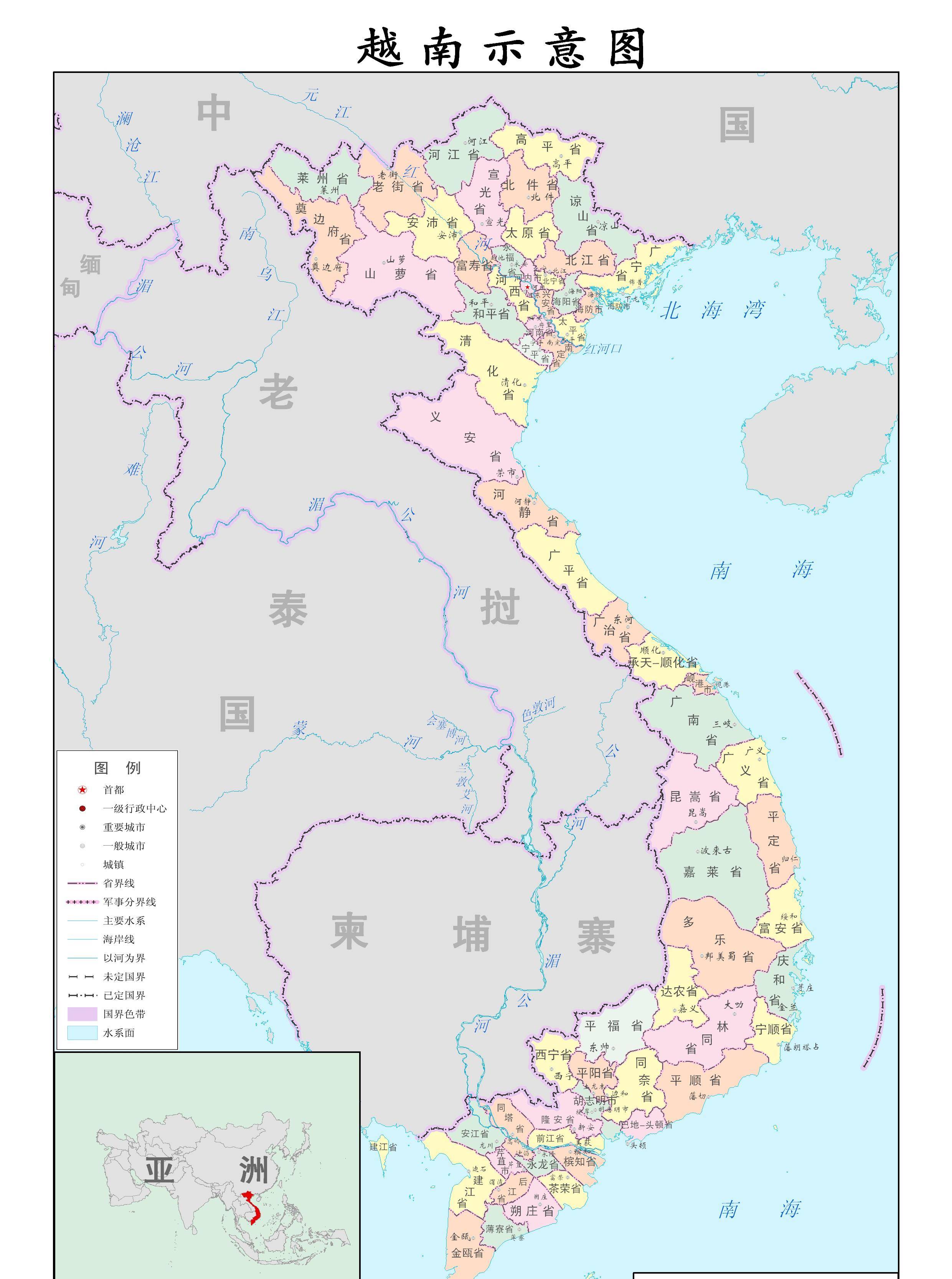 下面是中國的省級行政區地圖——共有23個省,5個自治區,4個直轄市,2個