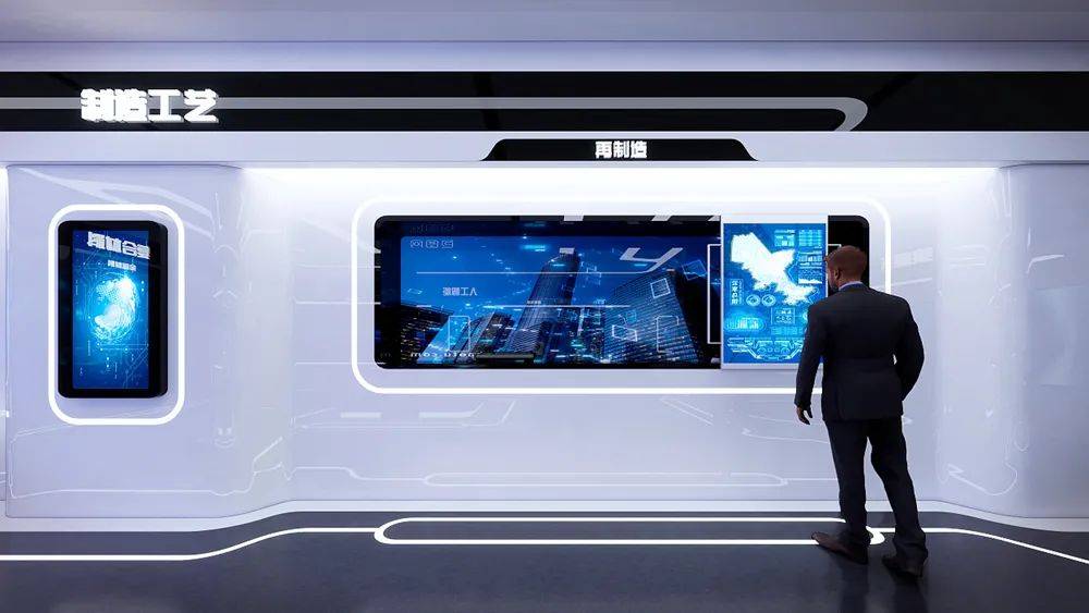 展馆多媒体丨黑科技互动滑轨屏,打造流动的数字化展厅