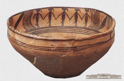 见证"连臂踏歌"的舞蹈纹彩陶盆_宗日_青藏高原_图片