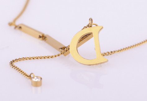 法国迪奥传奇水晶项链全球限量发行款_金色_太钢_字母