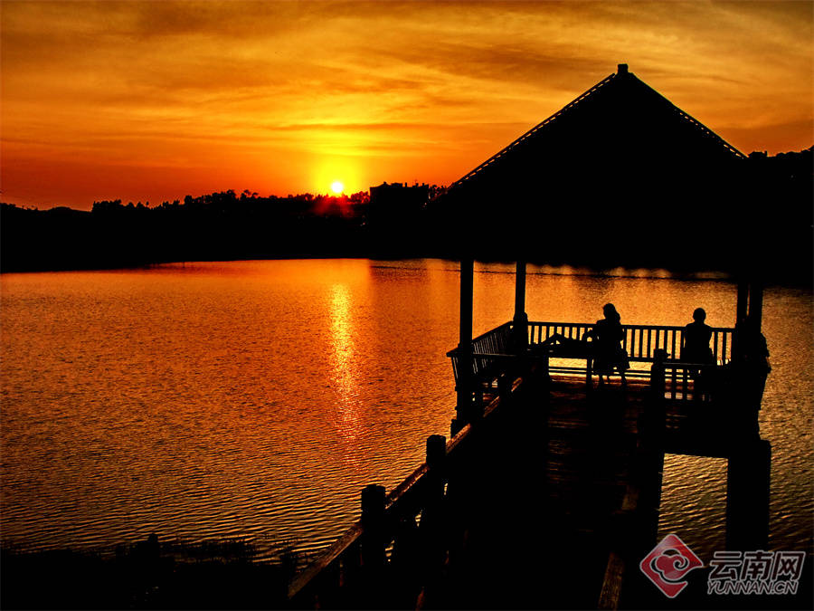 湖形似《查姆》创世史诗里记载的那棵多依神树,它如天赐之水,将双柏这