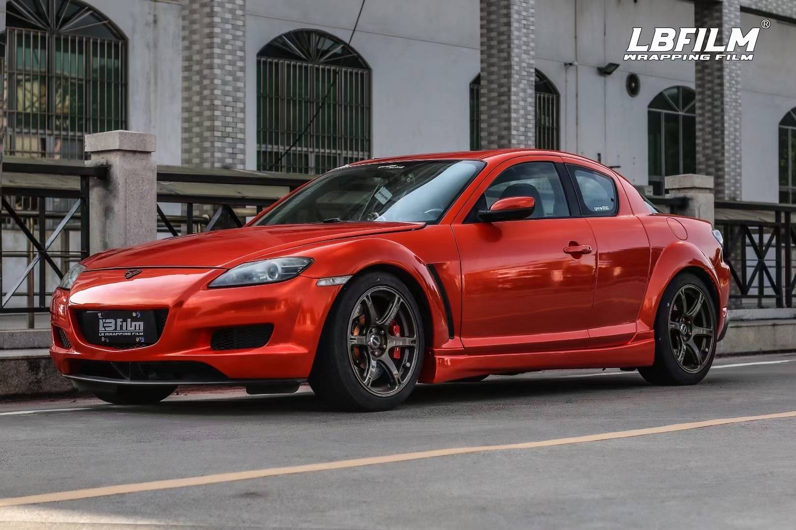 马自达rx8-lb改色膜超亮金属橙,活力满满_搜狐汽车_搜狐网