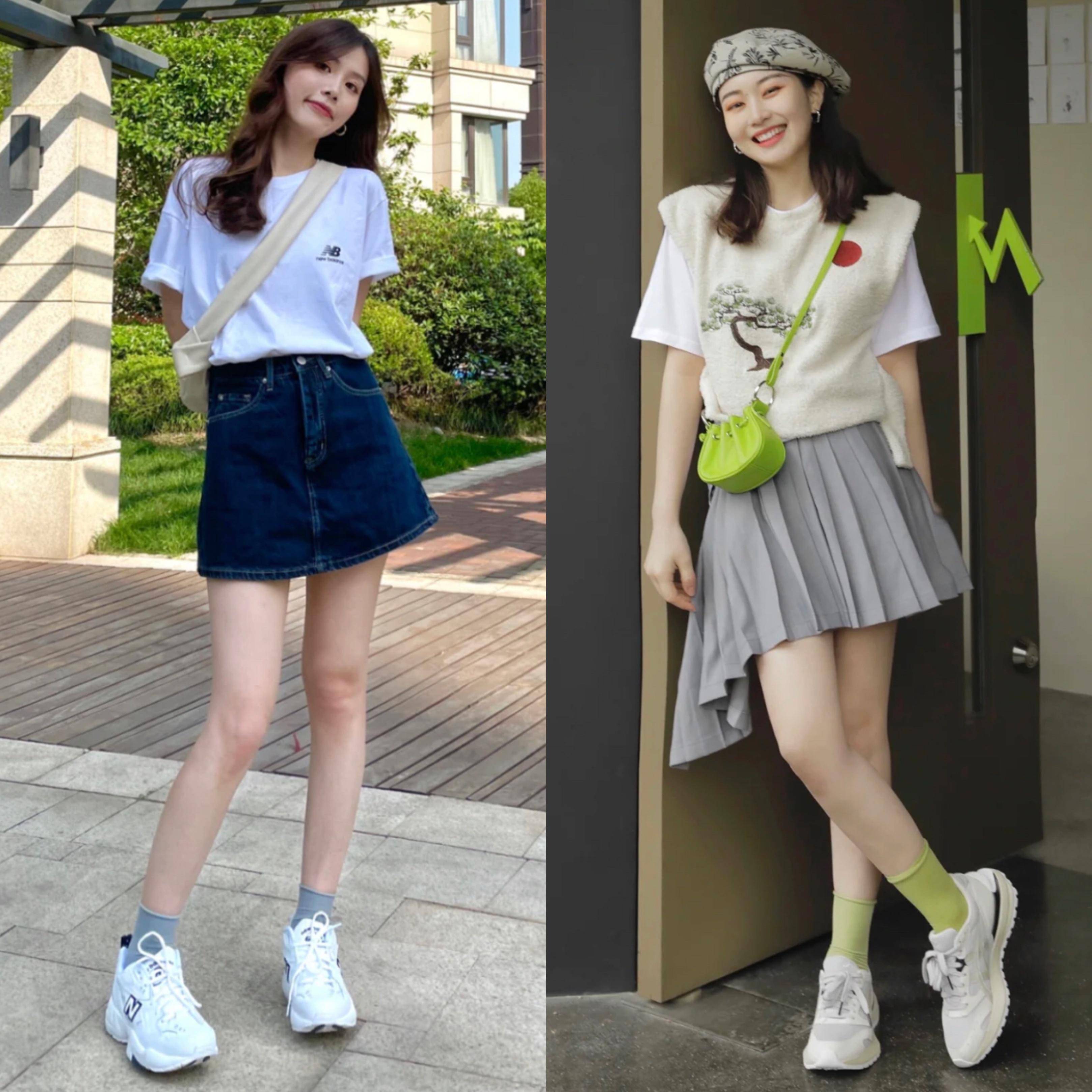 搭配裤子修饰腿部线条一款简约设计的运动鞋,无论是搭配裤装还是裙装