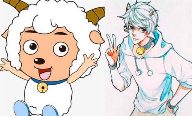 喜羊羊全员拟人化,机械羊秒变"帅小伙",红太狼尽显"公主范"_灰太狼_软