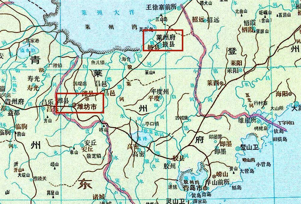 古代山东省莱州府地图图片