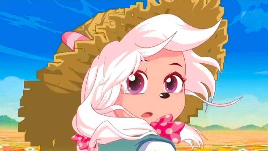 双蝶剑十五年后的美羊羊,更加好看,披着头发,两边各系着一个蝴蝶