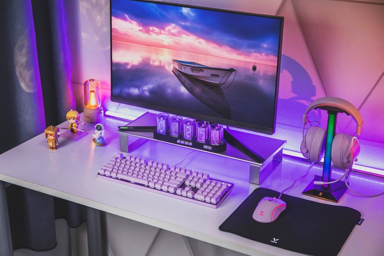 个性化电竞桌面搭建,雷柏彩色全家桶_游戏_鼠标_操作