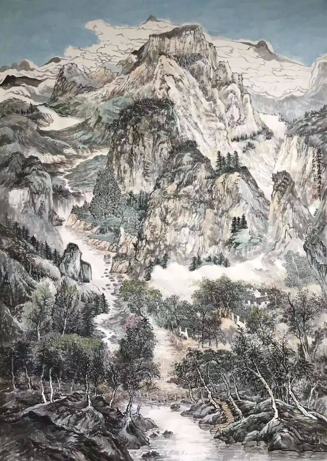 杨景和的那组山川国画，大气澎湃，让人如临其境！