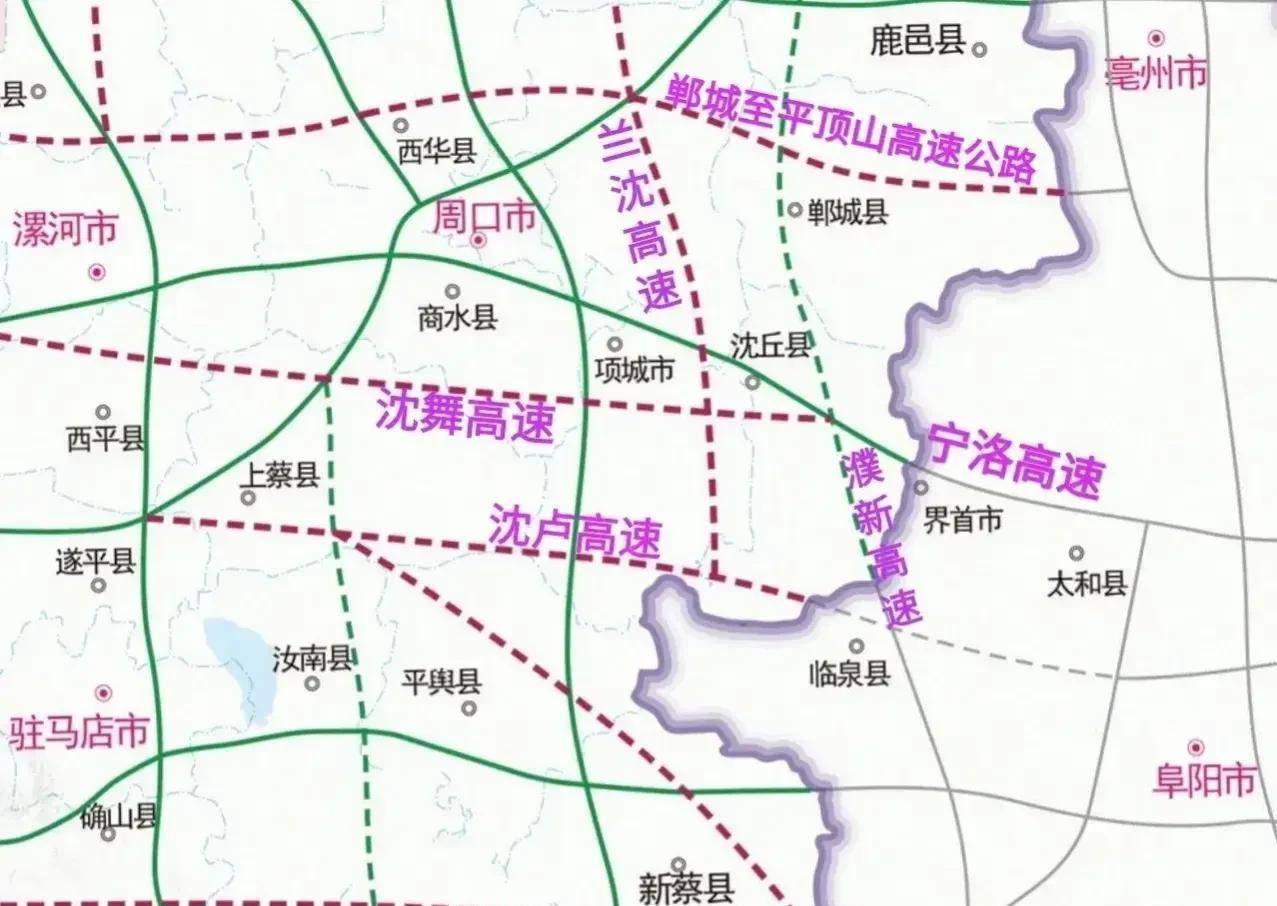 郸城高速公路规划图图片