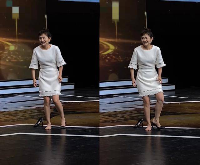 名主持王芳台上脱鞋,穿十厘米高跟站八小时,称录节目不是为赚钱_网友