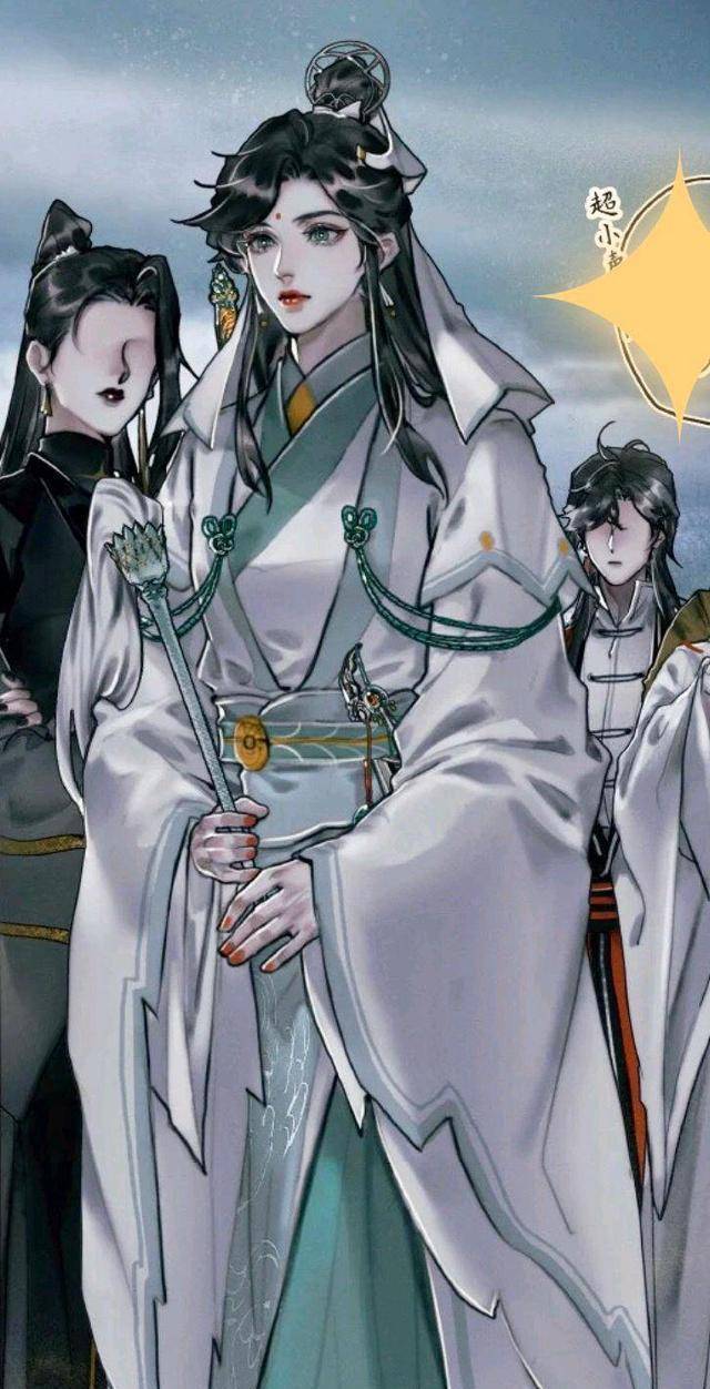 《天官赐福》漫画,两大鬼王相遇尴尬场面,黑水赶紧还钱_风师大_女装