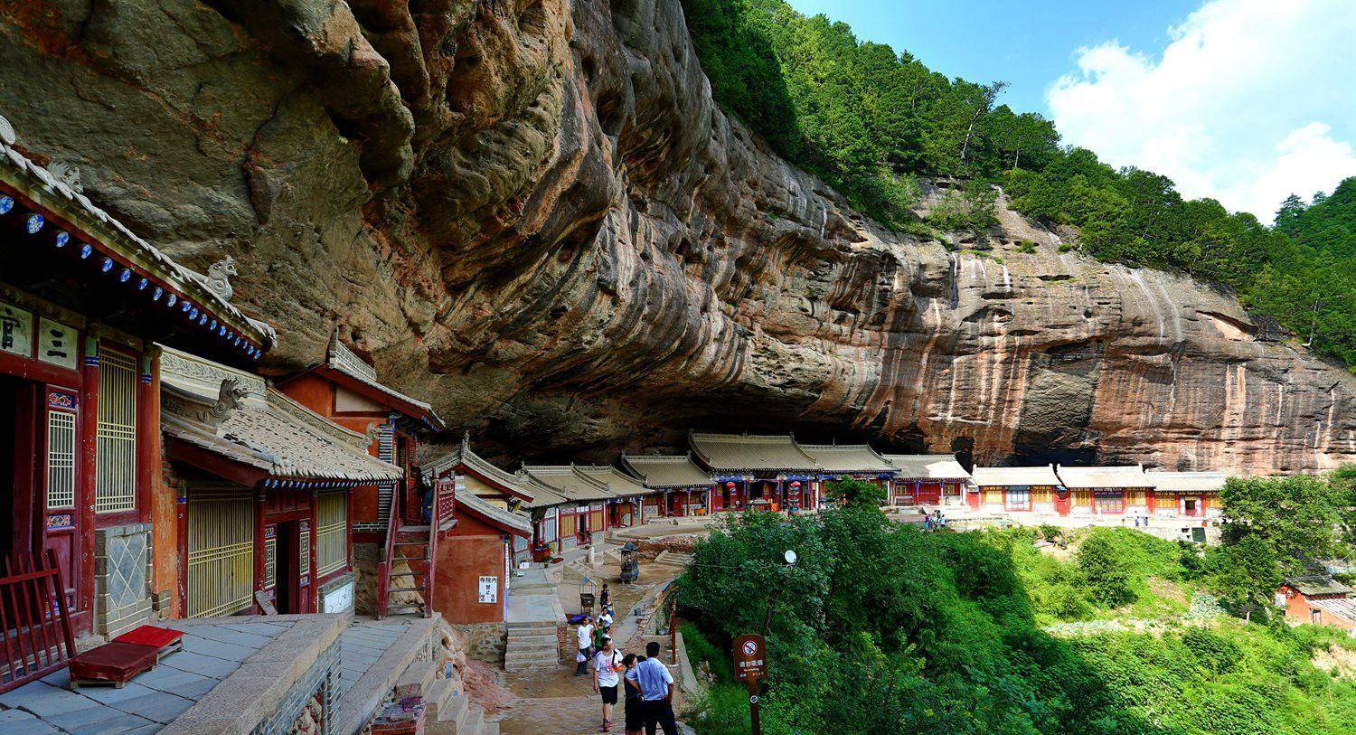 畅游甘肃-天水仙人崖景区_建筑_灵应寺_五峰
