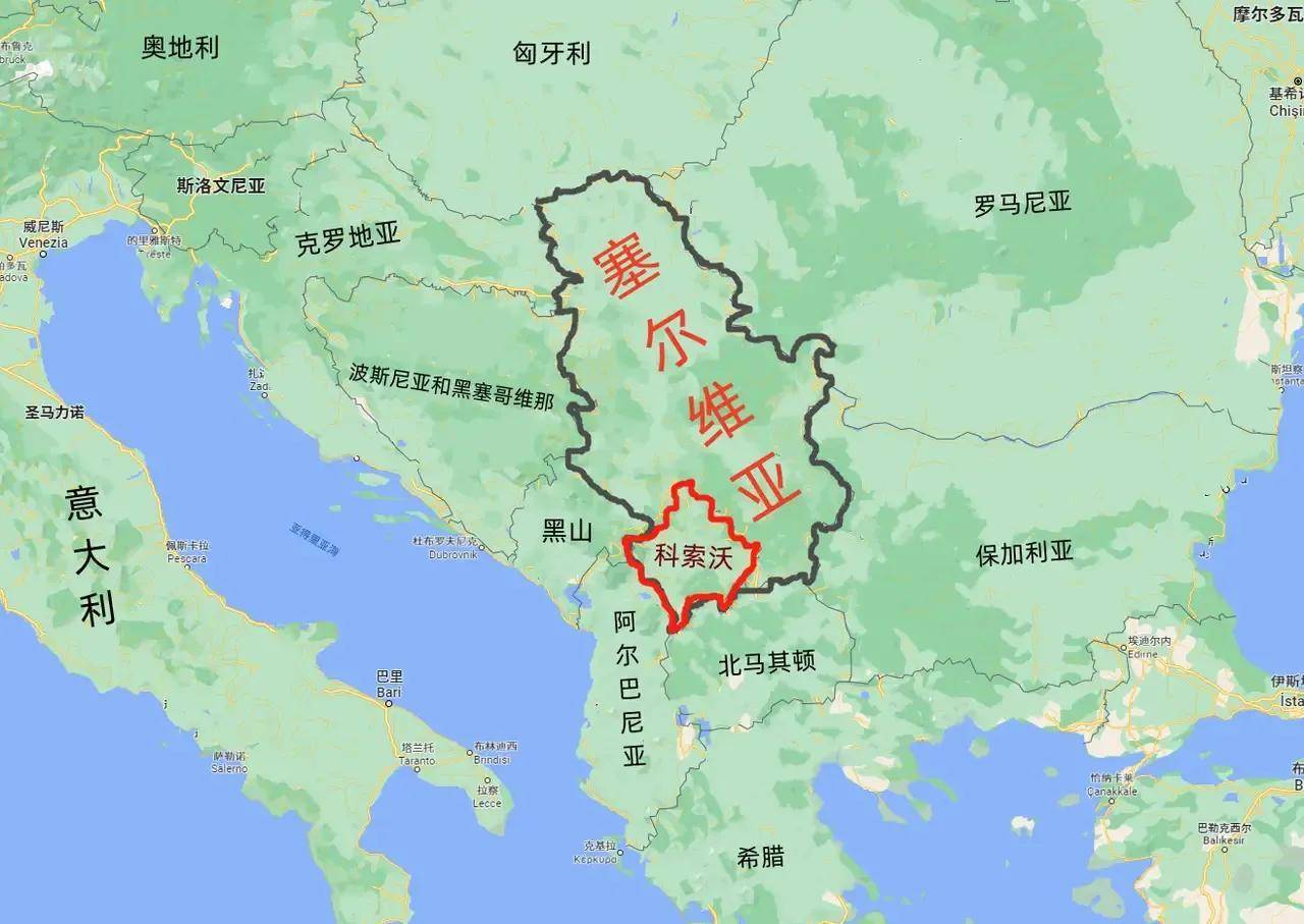 塞尔维亚的地理位置图片
