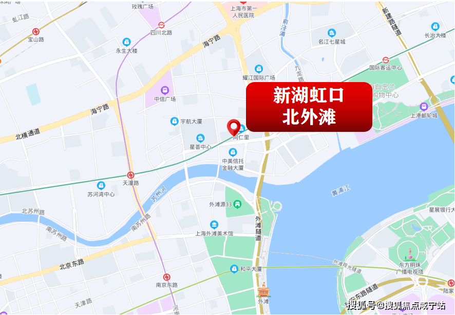 區北外灘街道hk231-01地塊,位於乍浦路天潼路,距上海外白渡橋200多米