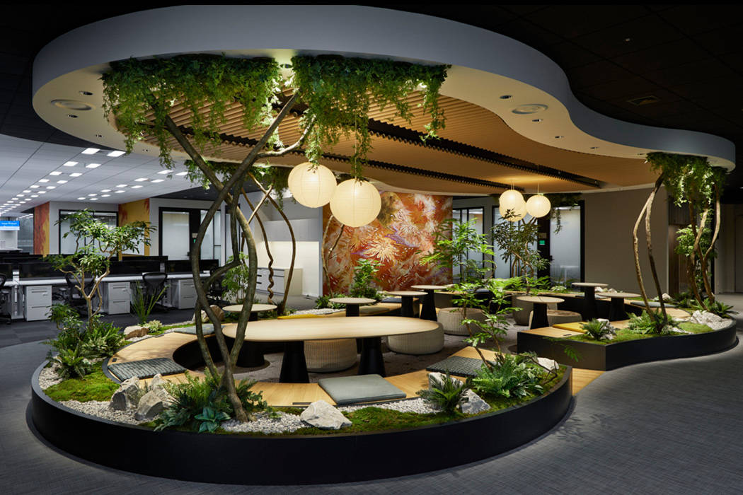 "森林系"办公室设计为工作注入动力_绿化_植物_空间