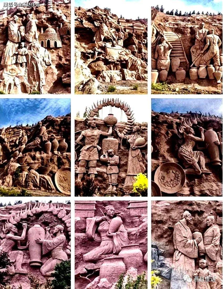 河北峰峰磁州窑主题浮雕群——在山体修复中，化腐朽为神奇的杰作！