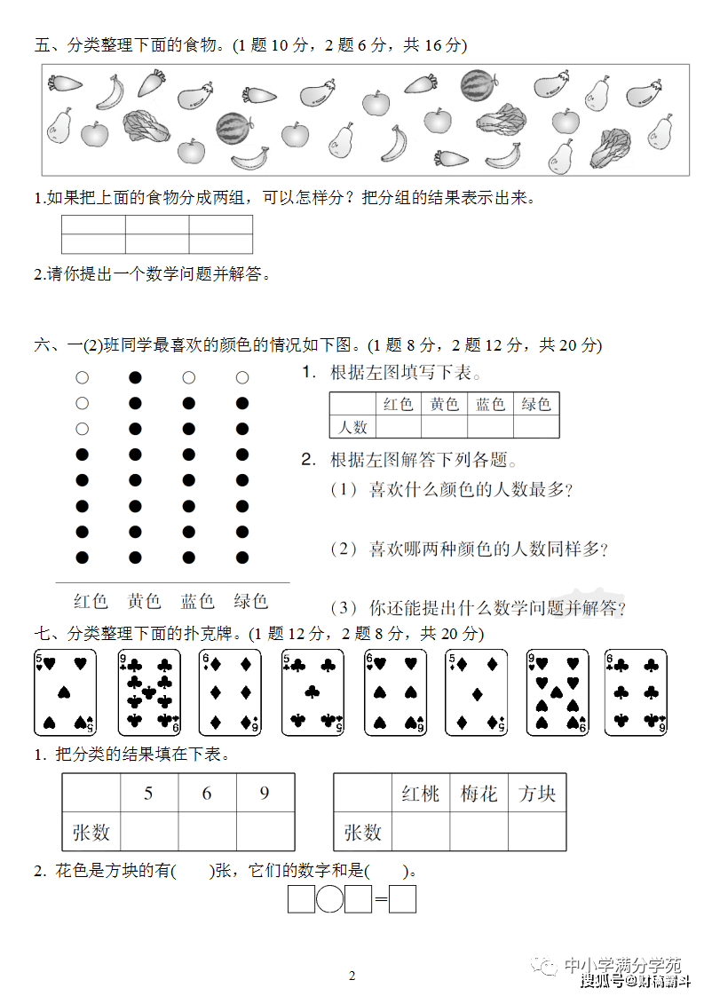 一年级数学下册：第三单位检测卷4套+谜底，典范、全面，可下载！