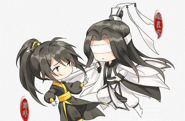 《魔道祖师》众人可爱的q版图,忘羡生活很甜蜜,江澄金凌a爆了_带着
