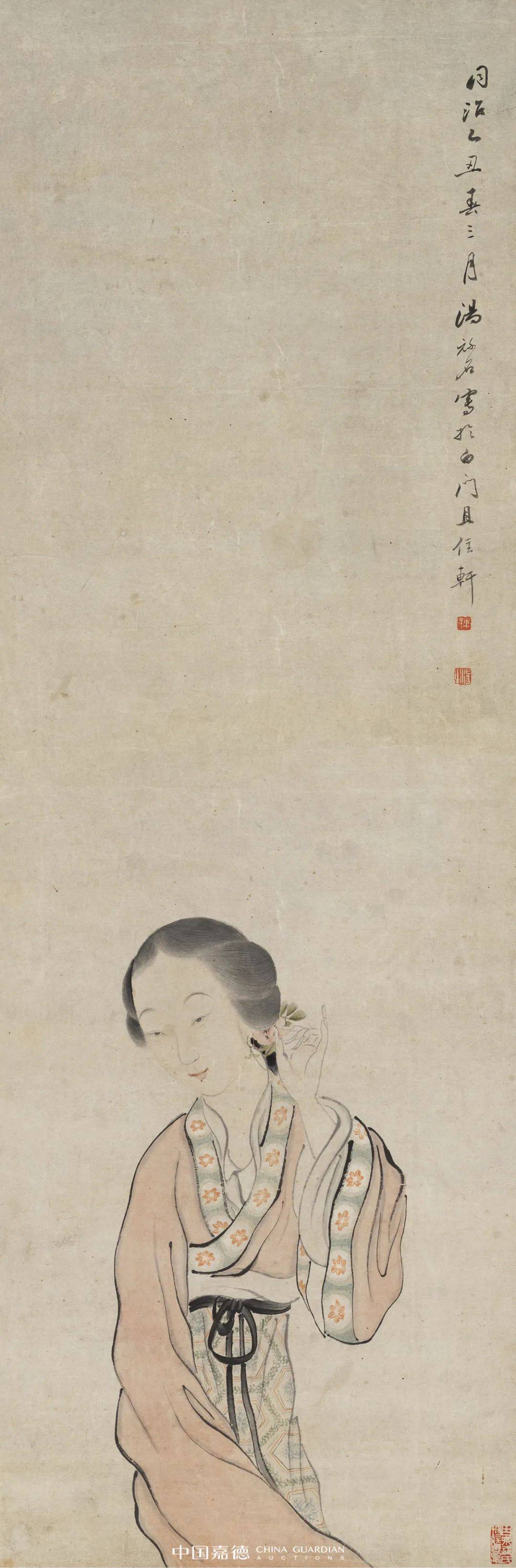 嘉德四季62期丨蕙质兰心—古代仕女绘画 鉴赏_lot_cm_立轴
