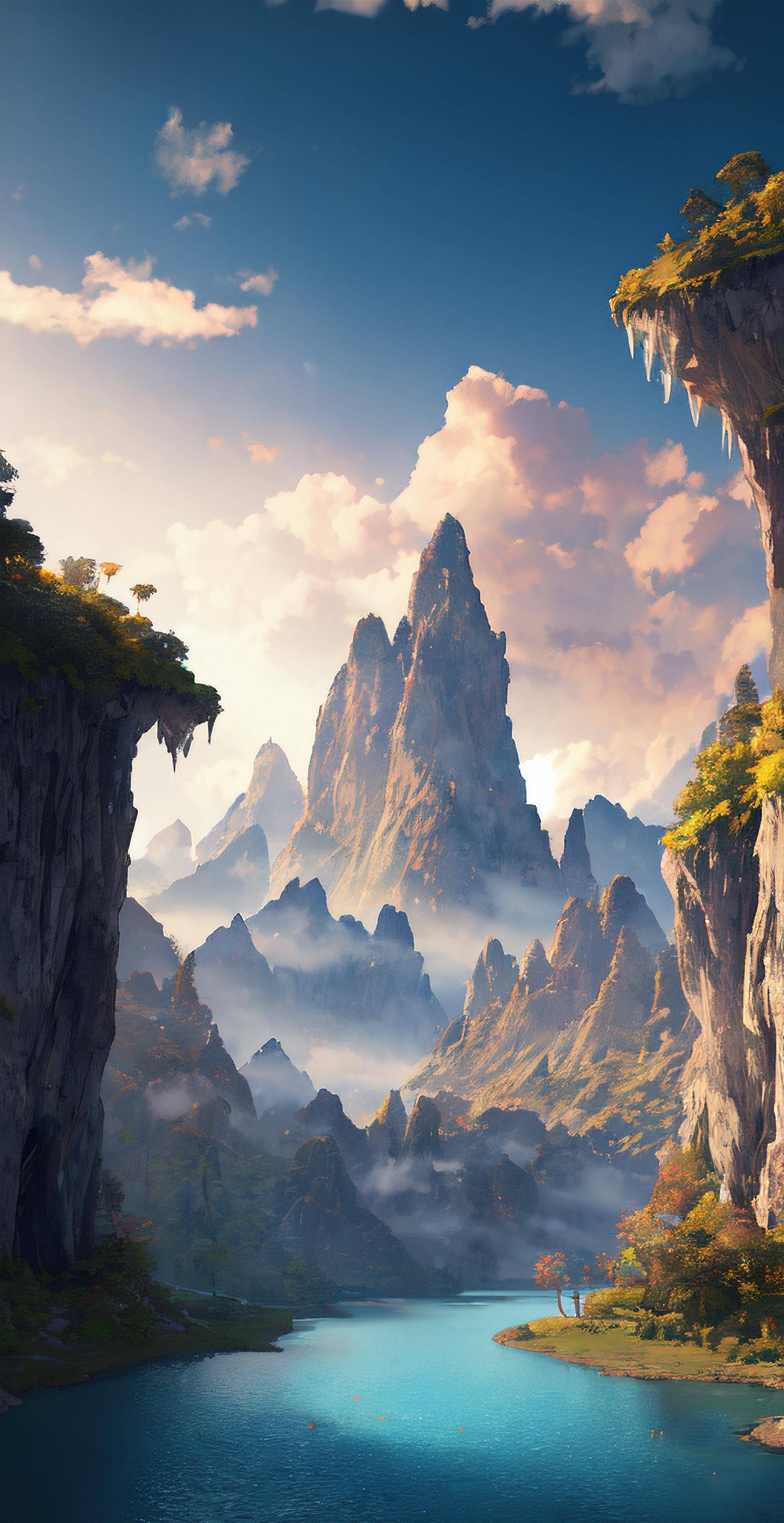 山峰云雾神秘雨林 高山雨林的壮丽风景 神秘且美丽!_大自然_河流_世界