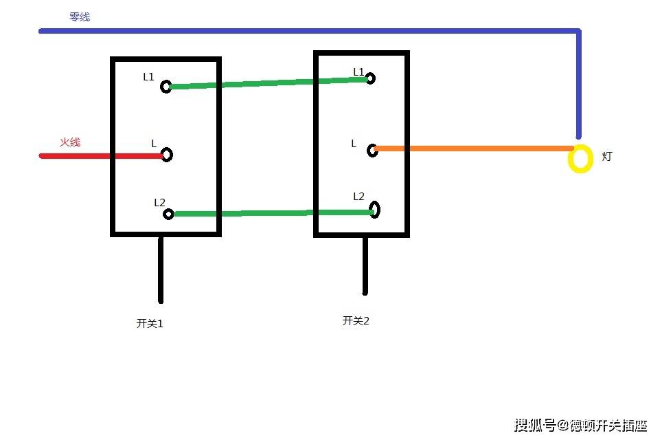 一开双控内部结构图图片