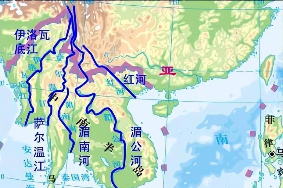 湄南河 地图图片