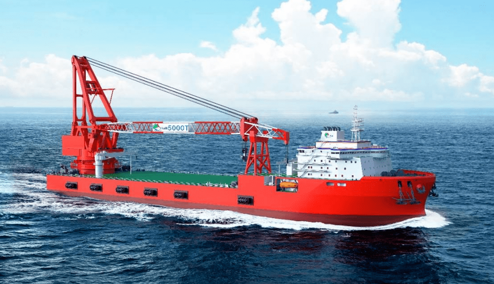 宏华海洋成功交付振华启东海工5000吨全回转起重船项目首批分段_发展