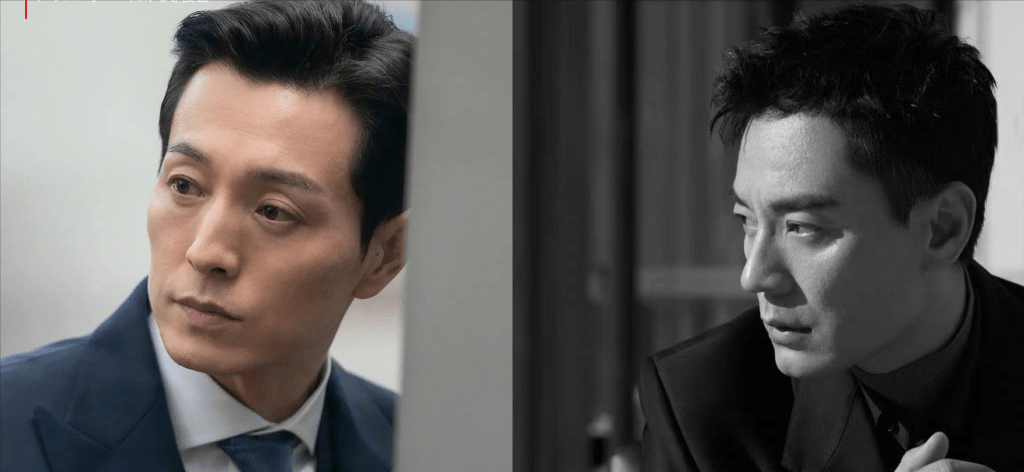 李光洁黑西装撞脸河道英,网友:活在gq第17页的男人_魅力_演技派_角色