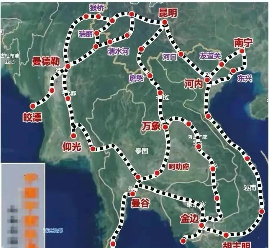 老挝铁路规划图图片
