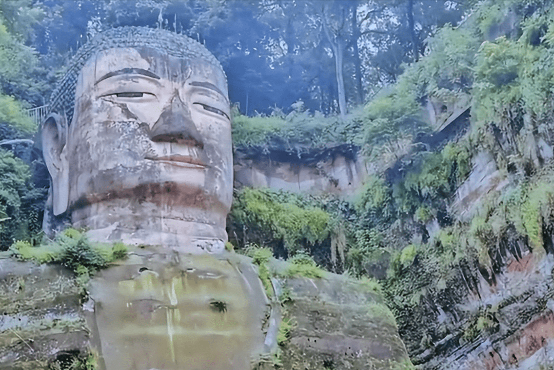 乐山大佛闭眼全程图片