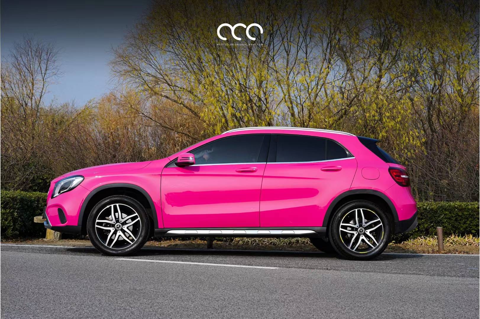 奔驰gla漫彩改色膜甜菜根紫,甜辣上线_全国