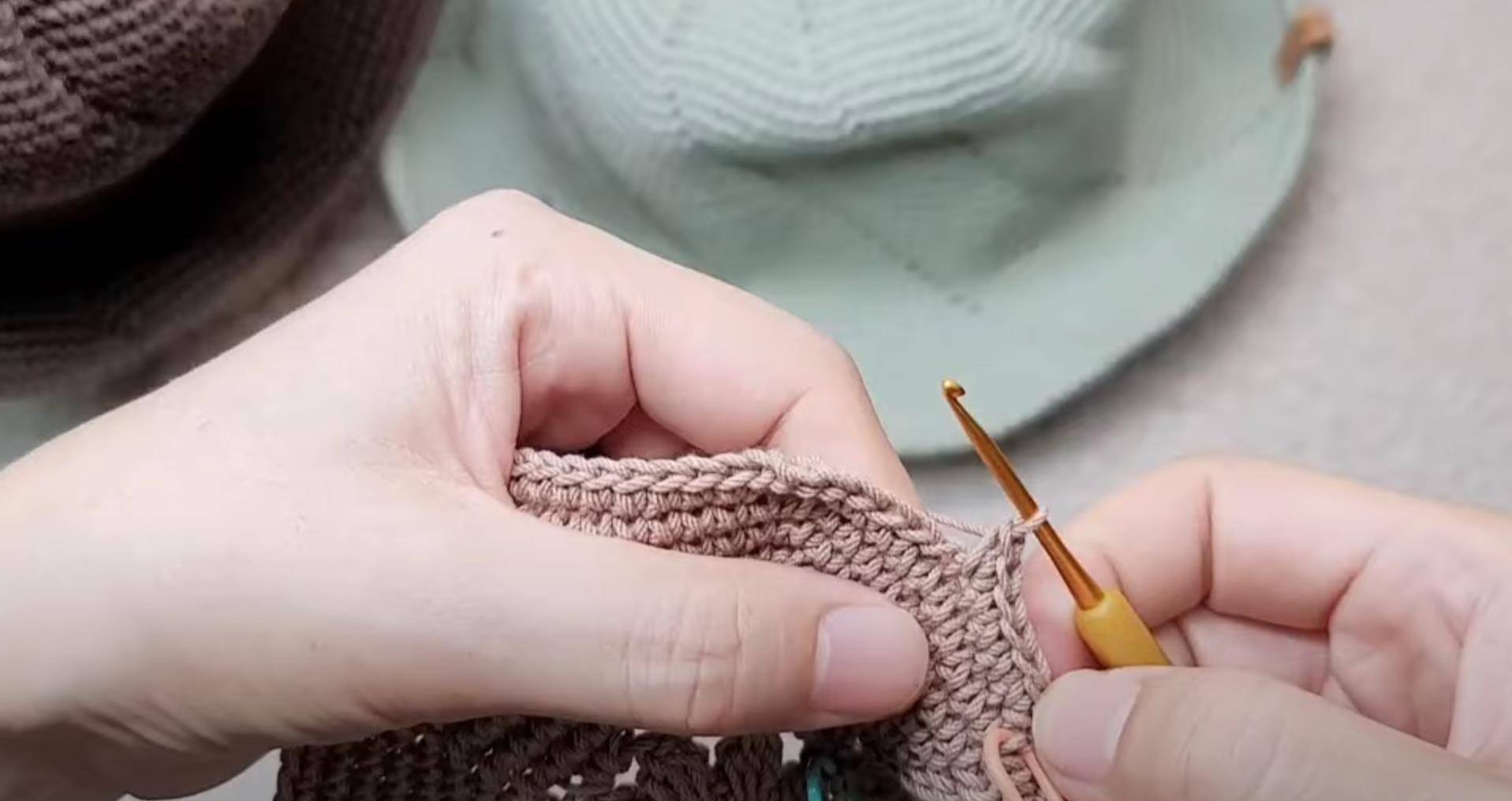 遮阳帽清爽简约就很好看,螺旋纹遮阳帽教程,学会了不用买遮阳帽_示范