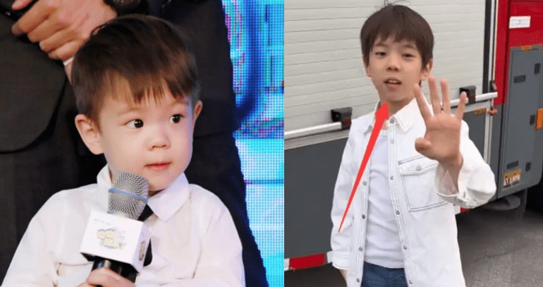 霍思燕晒儿子近照,9岁嗯哼嘴巴凸起似腺样体,意外撞脸华晨宇_面容