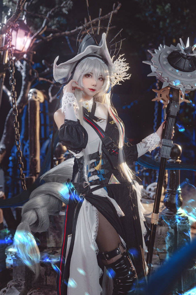 cos:明日方舟归溟幽灵鲨cosplay正片13p-hazelnut_榛子_伊喵_白嫖