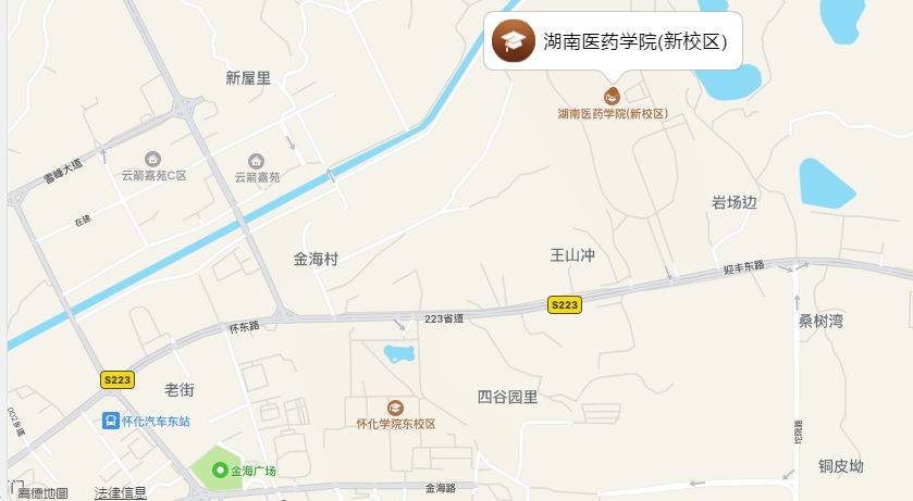 湖南医药学院地图图片