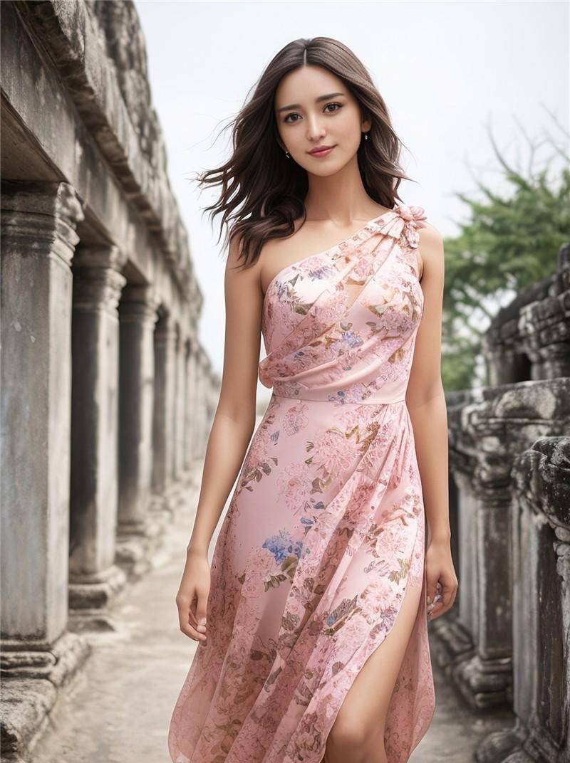 柬埔寨时尚行之西哈努克,露肩纱裙性感甜美_裙子_文化_城市