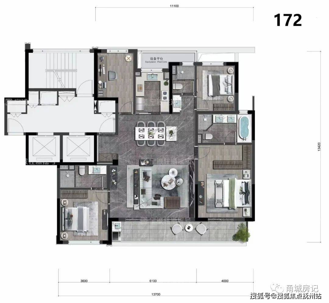 绿城滨河沁月户型图图片