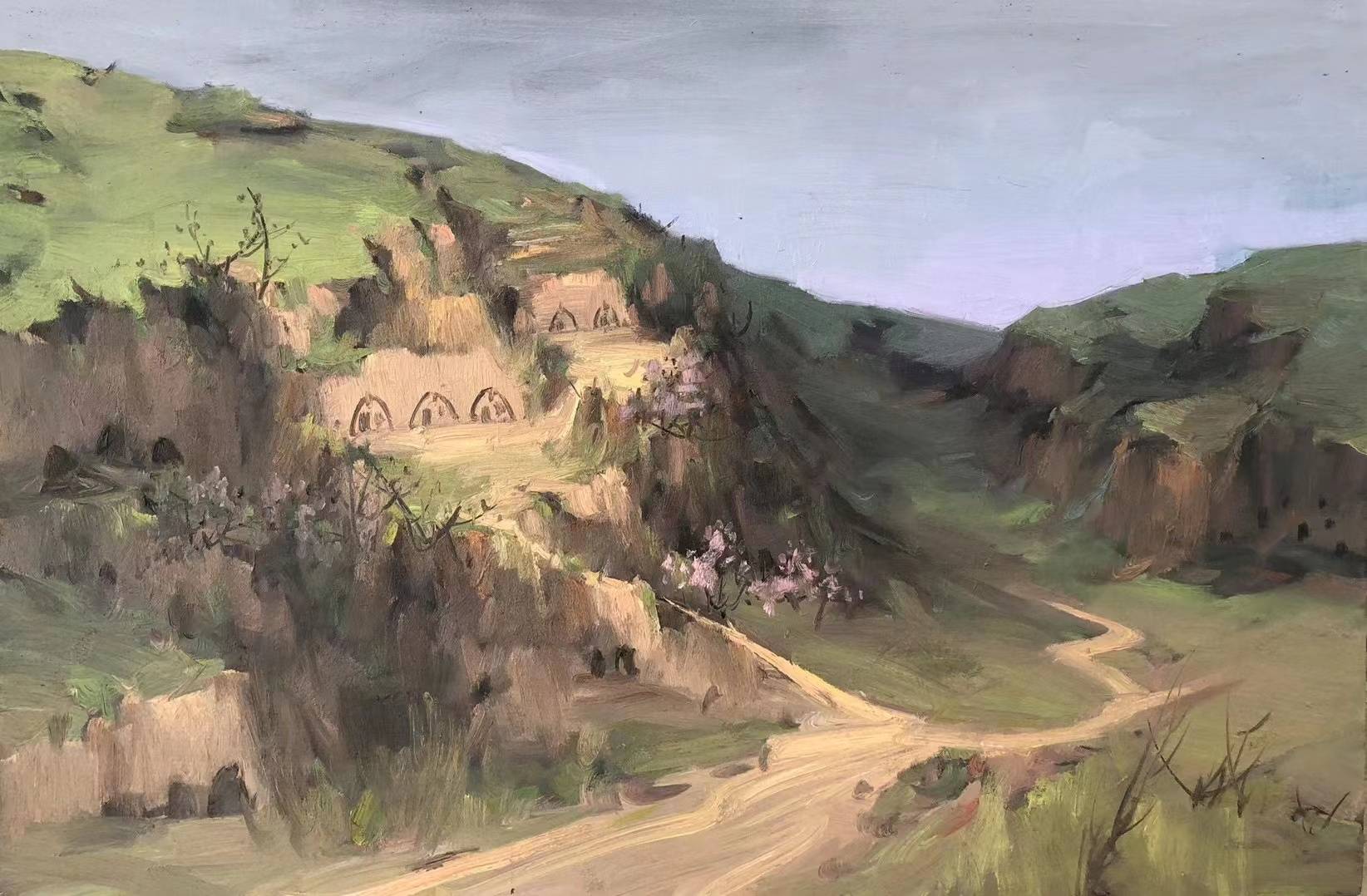 【画作】高天厚土,神采激扬,油画艺术家赵青作品欣赏_外公_大自然_塬