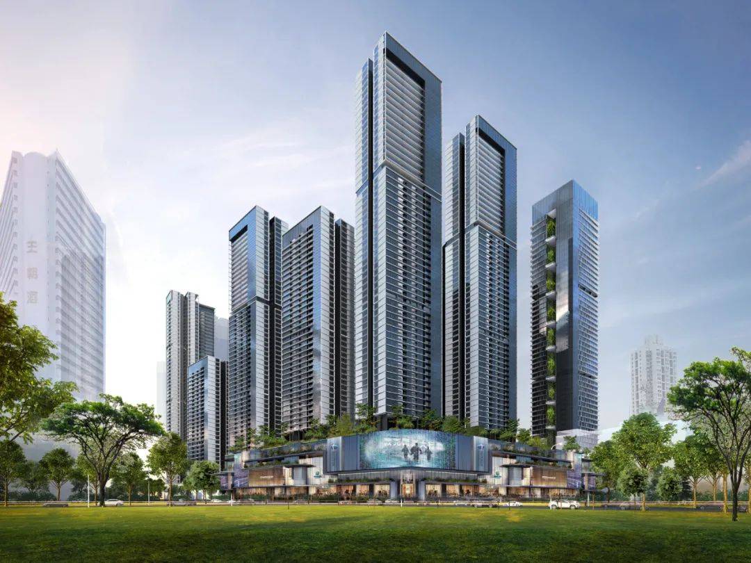 项目整体效果图益田御龙天地项目位于深圳市罗湖区爱国路与华丽路交汇