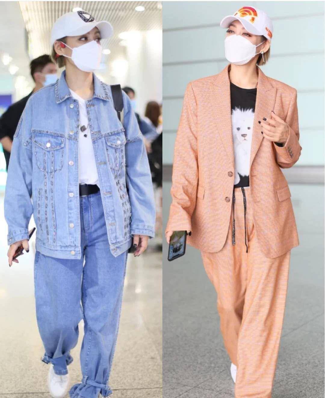 宁静《乘风破浪的姐姐》怼陆华,机场新造型可爱,网友:干的漂亮_黑色