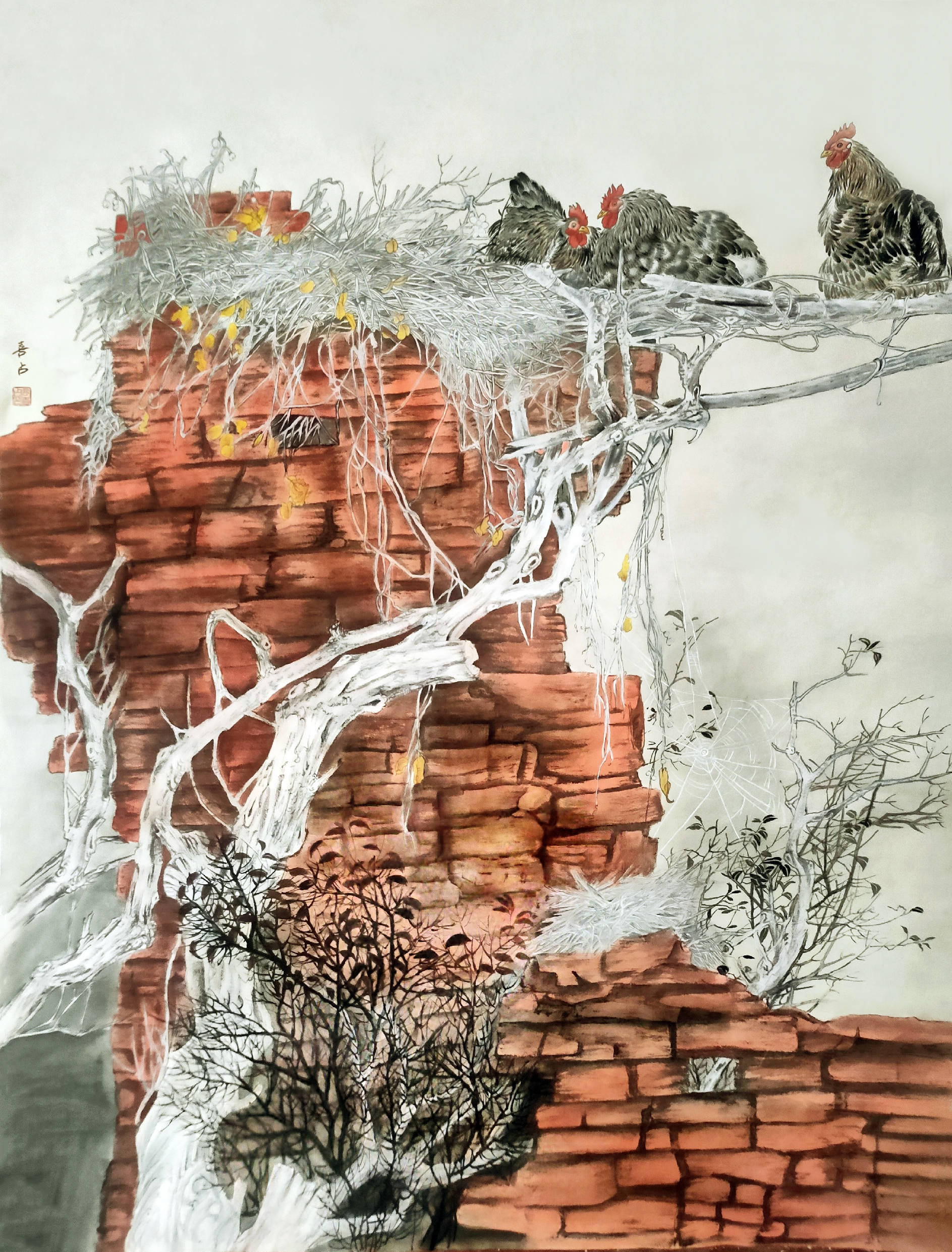 高喜占:中国风田园工笔画派的开创者_当代_绘画_传统