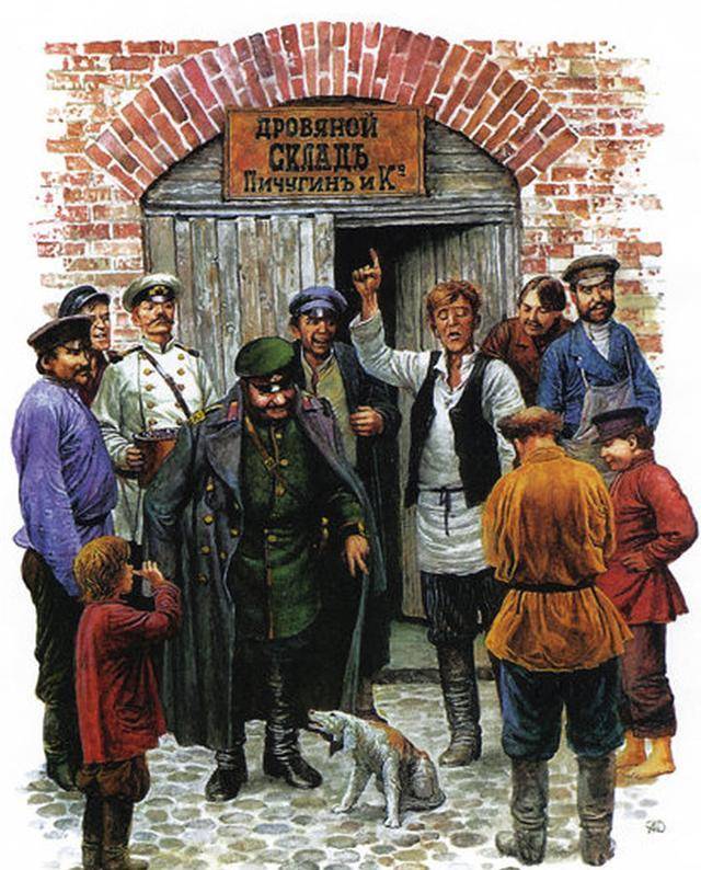 变色龙:小狗咬人,警官:罚款,得知狗是将军的,警官:狗真可爱_梅洛夫