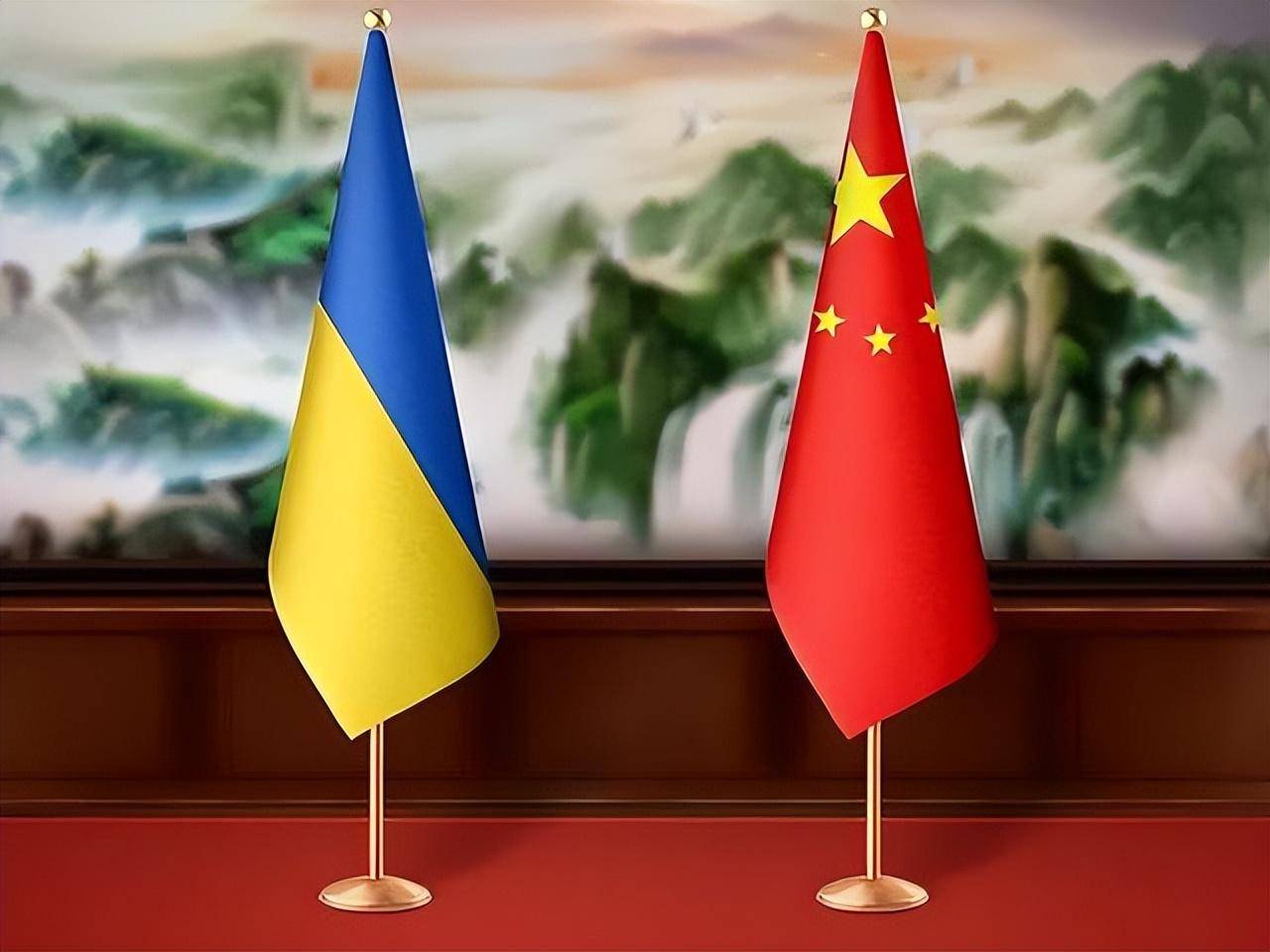 乌克兰 中国国旗图片